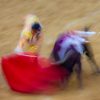 Bullfighting, bull, bullfighters, bullfight, animal, life, culture, red, yellow, pink, blood, colors, blurred, unfocused, concept, conceptual, horse, public, mounted bullfighter, bullfighting flag, horns, architecture, design, interior design, living room, dining room, home, decoration, muralism, artistic, picture, collector, company, executives, business, gallery, gallerist, museum photography, tourism, ecology, environment